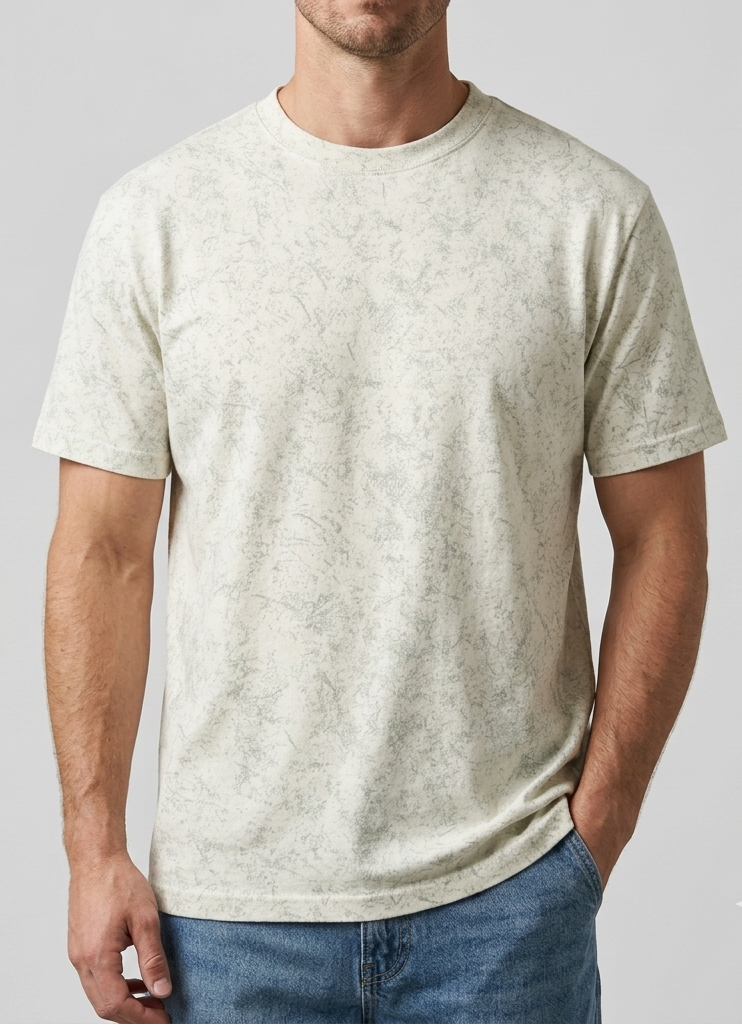 T-Shirt Oversize Délavé Acid Wash — Effet Marbré Premium
