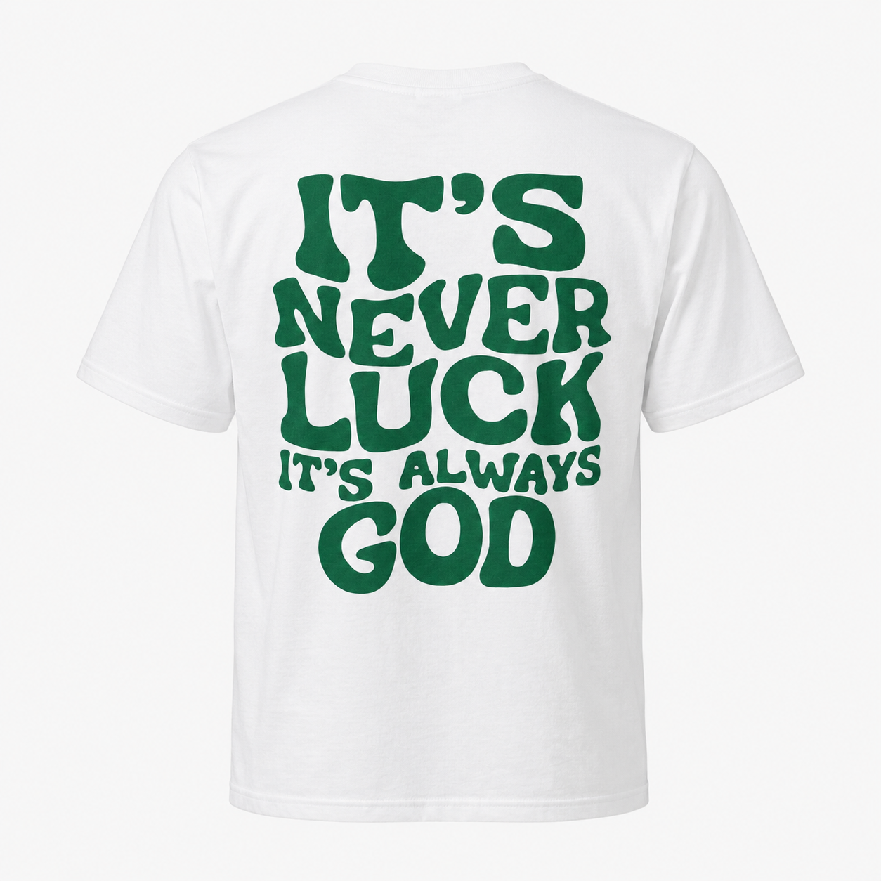 T-shirt Oversize "It's Never Luck" — Print dos
