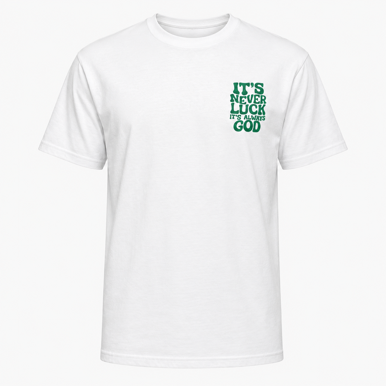 T-shirt Oversize "It's Never Luck" — Print dos