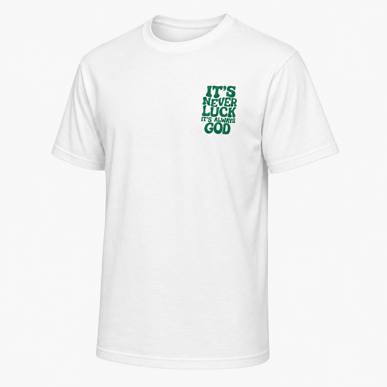T-shirt Oversize "It's Never Luck" — Print dos