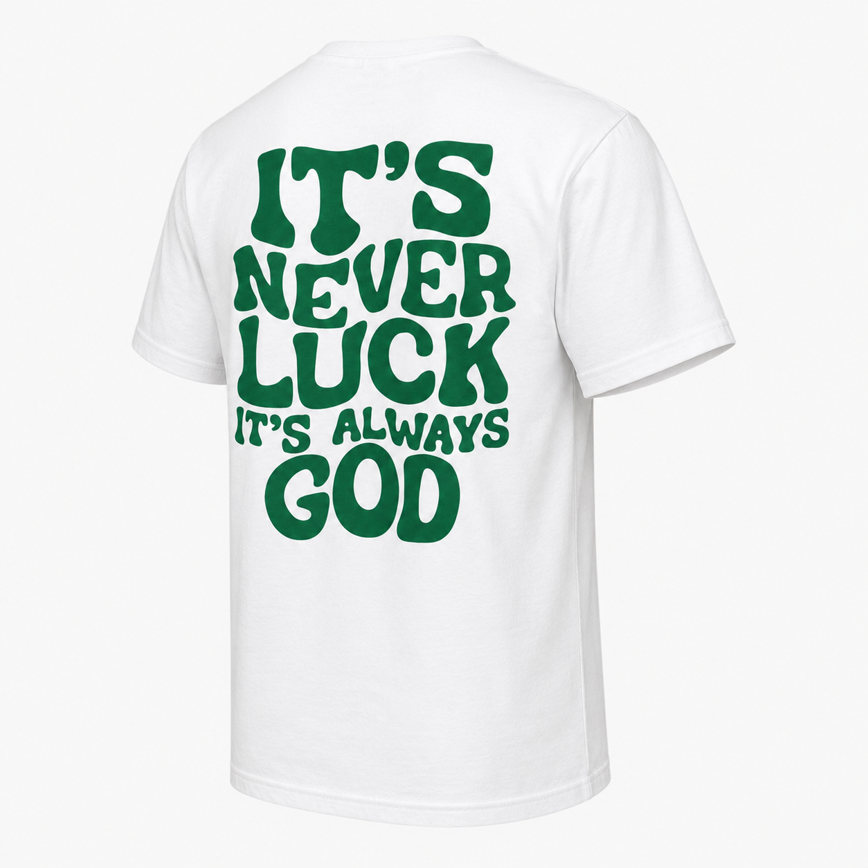 T-shirt Oversize "It's Never Luck" — Print dos