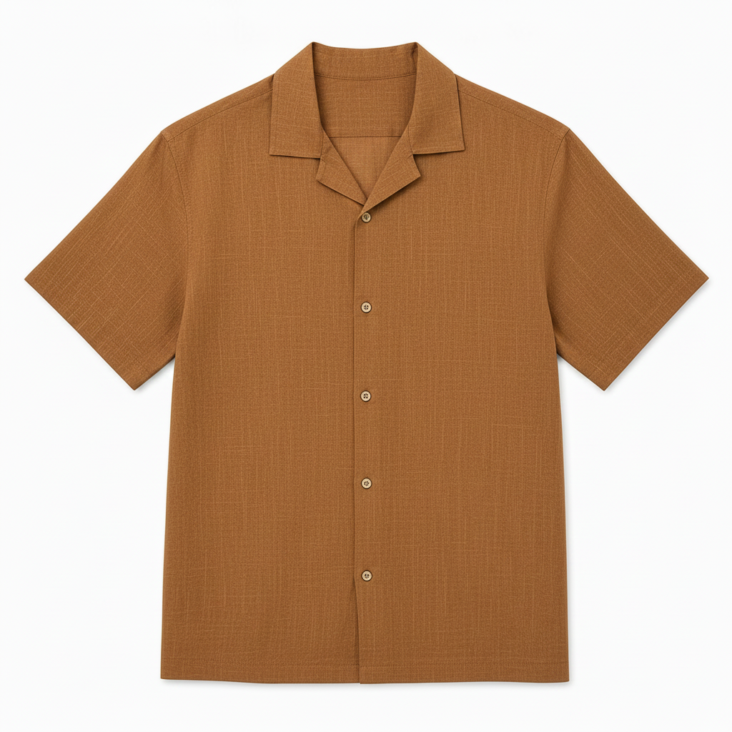 Chemise lin marron