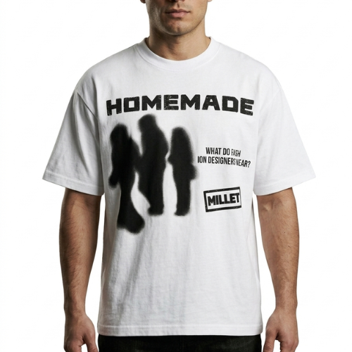 T-shirt Oversize "HOMEMADE" — Édition noire