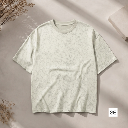 T-Shirt Oversize Délavé Acid Wash — Effet Marbré Premium