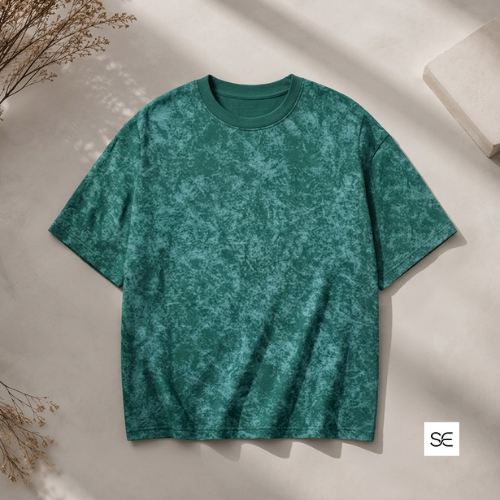T-Shirt Oversize Délavé Acid Wash — Effet Marbré Premium