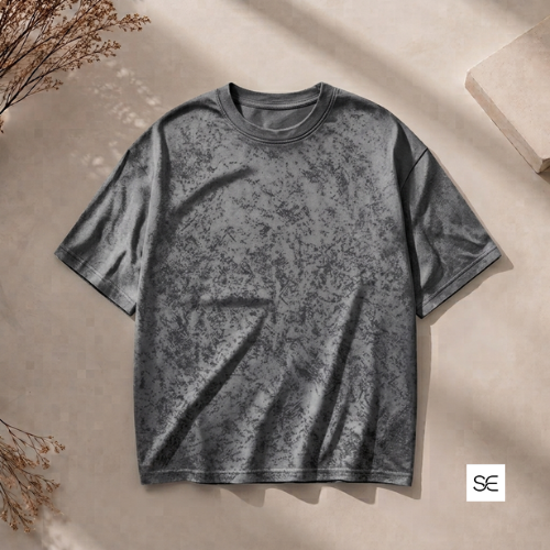 T-Shirt Oversize Délavé Acid Wash — Effet Marbré Premium