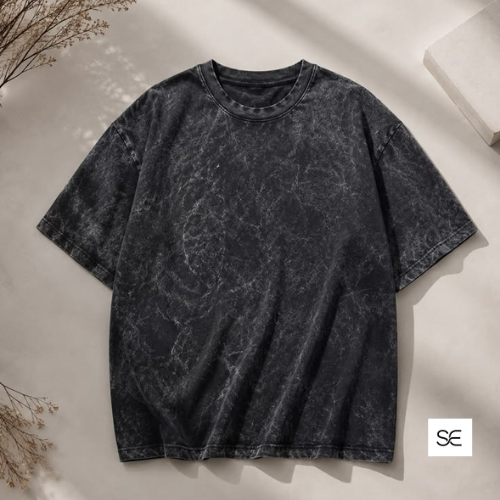 T-Shirt Oversize Délavé Acid Wash — Effet Marbré Premium